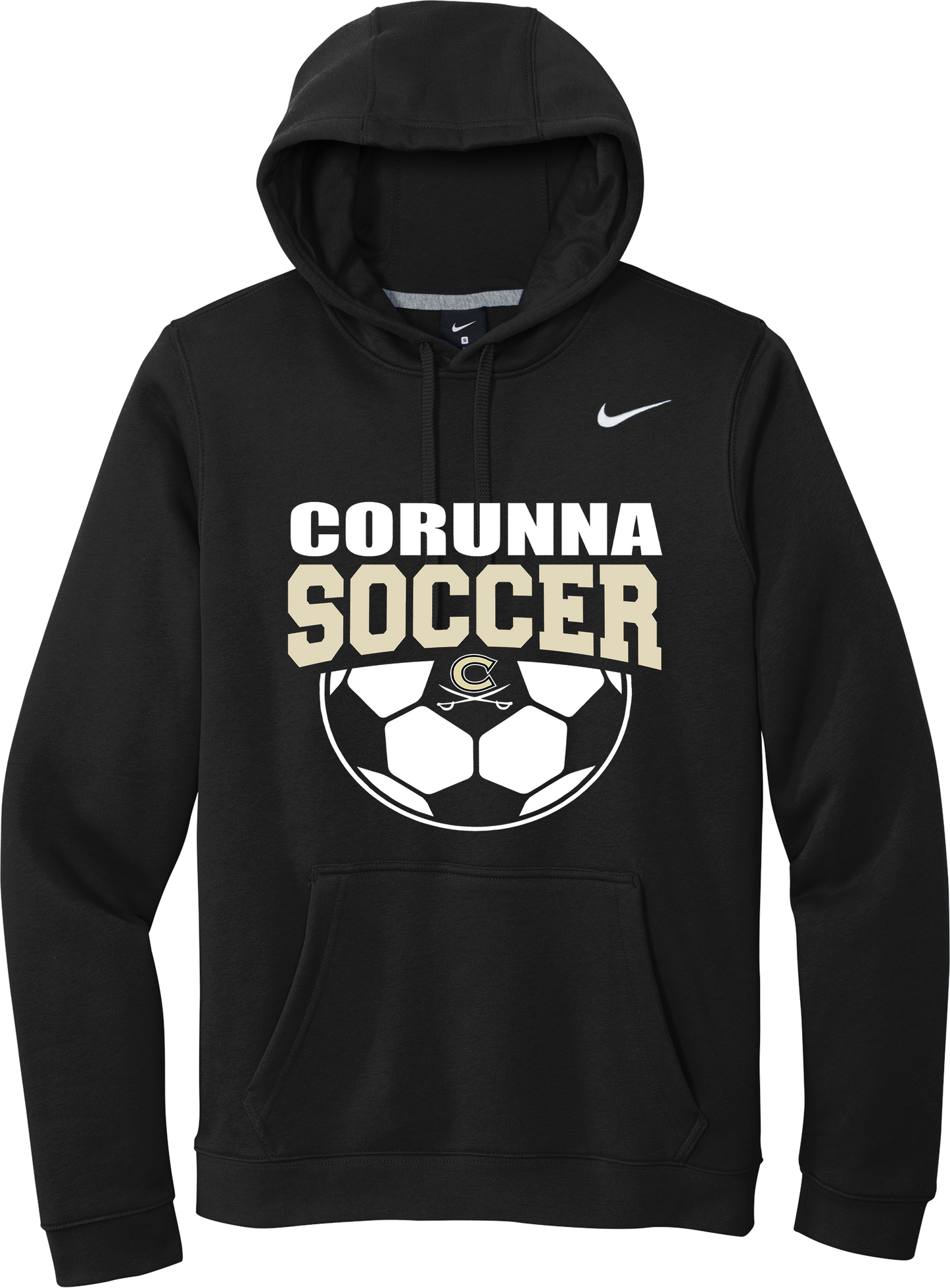 Corunna Boys Soccer Nike Black Hoodie Sweatshirt