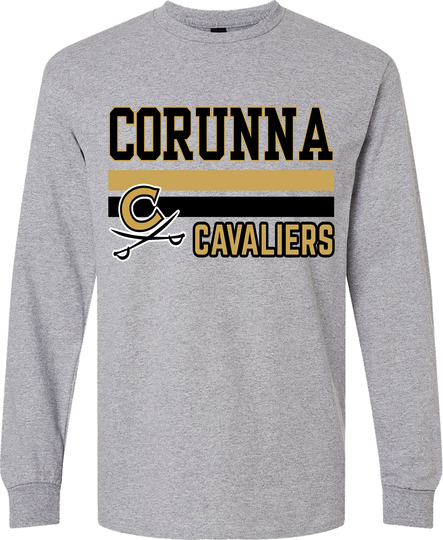 Corunna Youth Football/Cheer Cavaliers Basic Design Adult and Youth Long Sleeve T-shirt