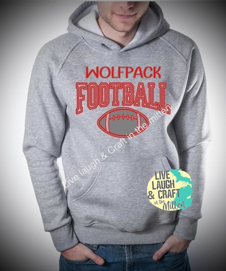 Wolfpack Football with Ball