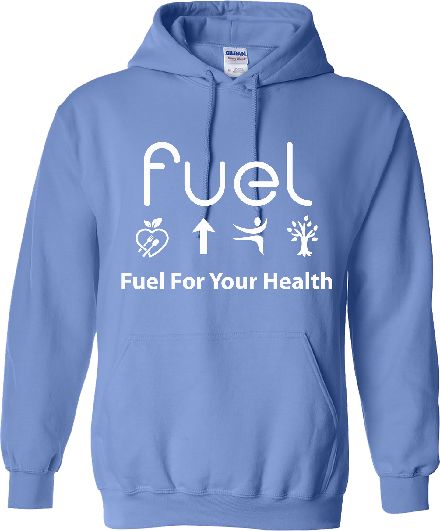 Fuel for your health Logo Light Blue Hoodie Sweatshirt