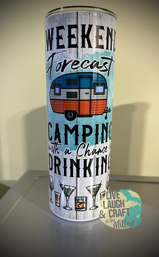 20 oz. Camping with A Chance of Drinking Tumbler