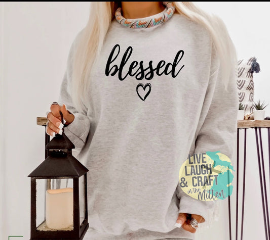 Blessed with Heart-Black Design