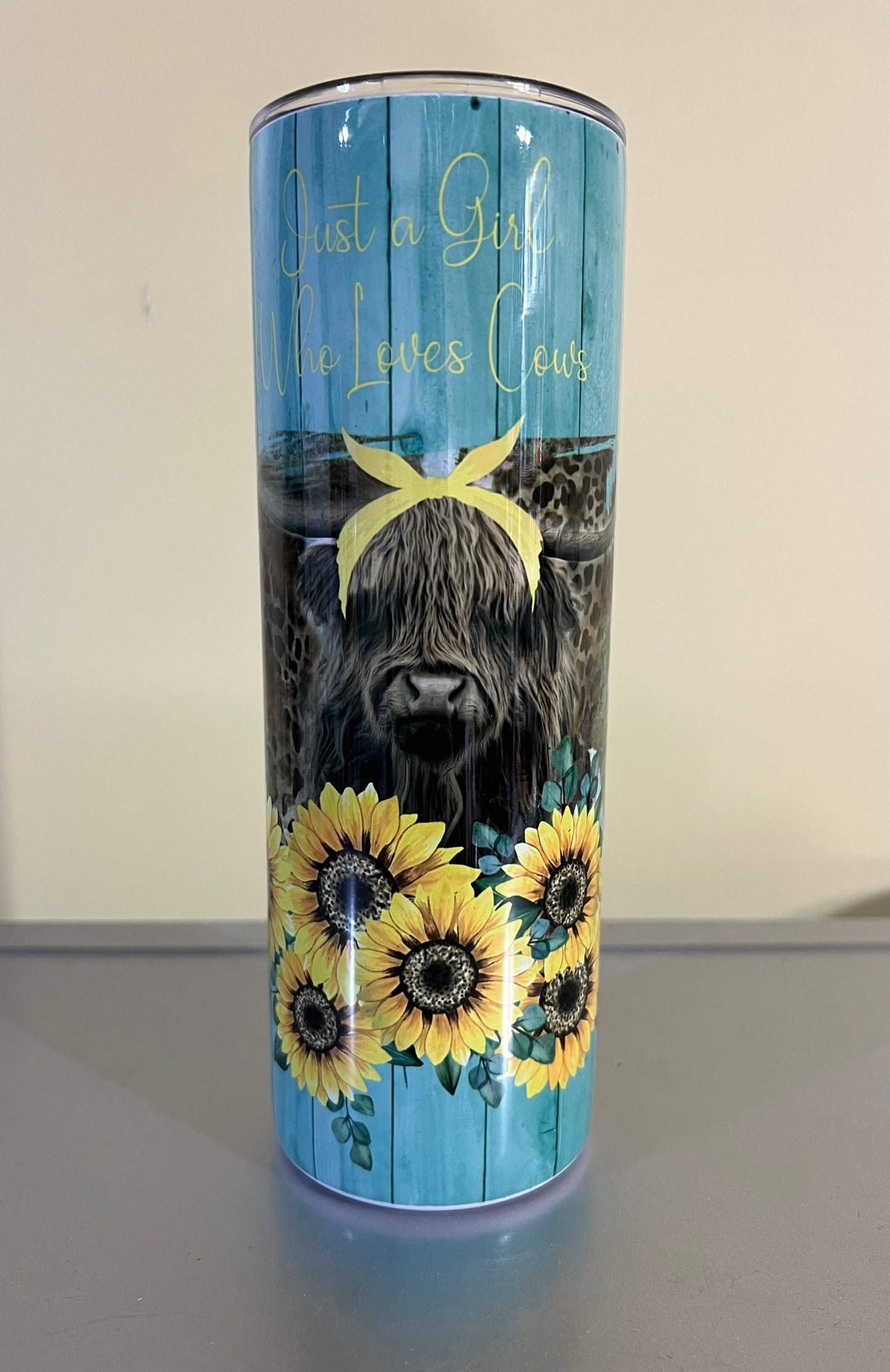 20 oz. Stainless Steel Tumbler Just a Girl Who Loves Cows