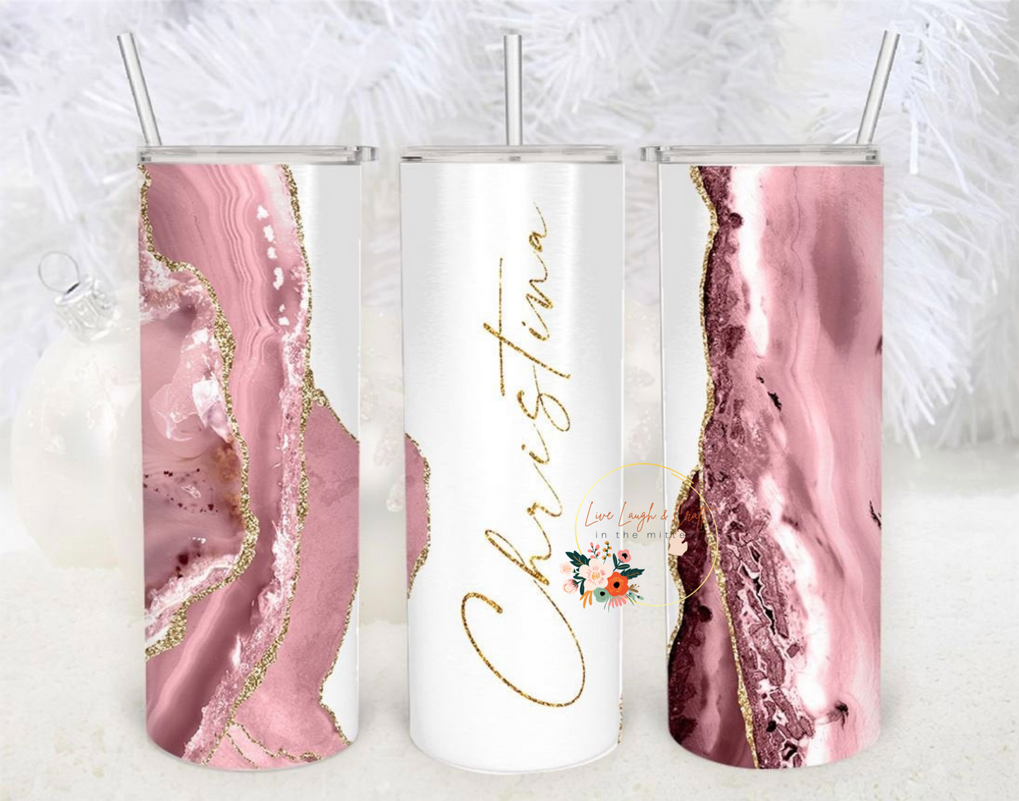 20 OZ. Marbled Pink Tumbler