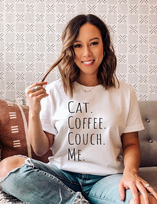 Cat. Coffee. Couch. Me