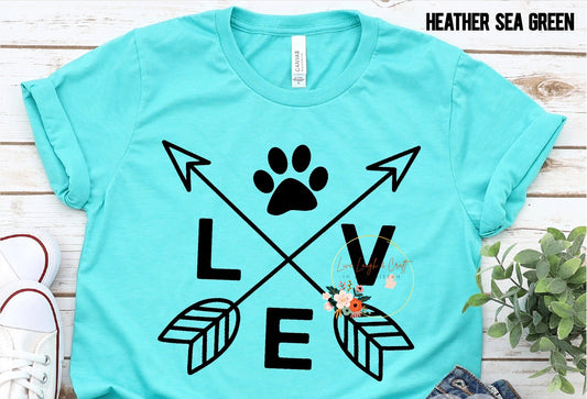 Love Paw with Arrows (Black)