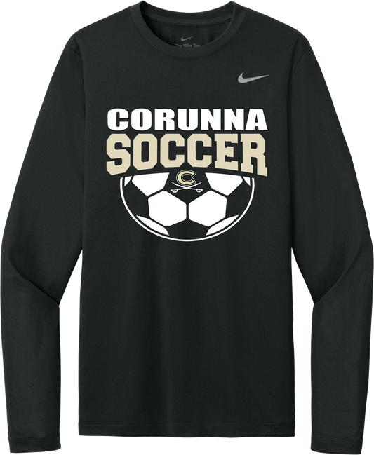 Corunna Boys Soccer Nike Black Long Sleeve T-Shirt