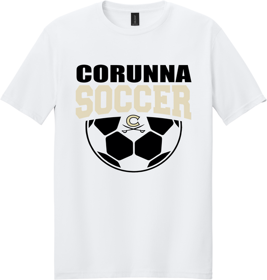 Corunna Boys Soccer Gildan Softstyle White T-Shirt