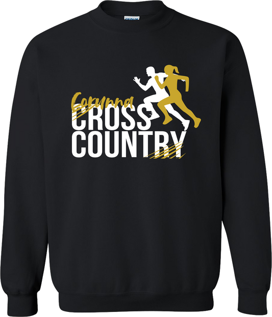 Corunna Cross Country Unisex Black Crewneck Sweatshirt