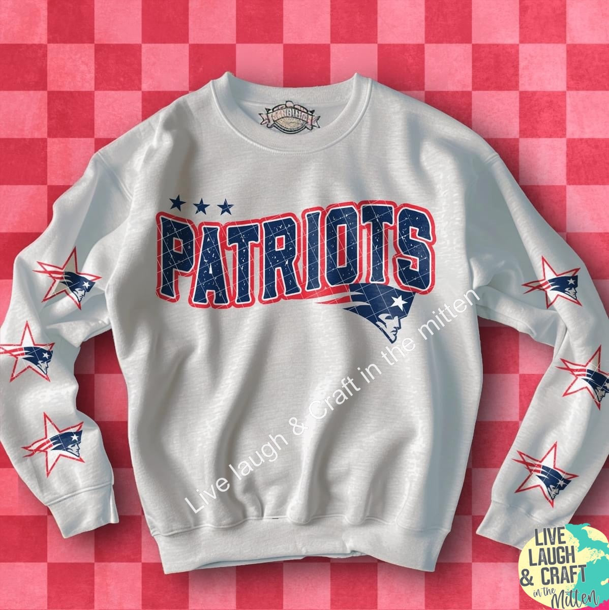 Patriots Sweatshirt with Sleeve Design