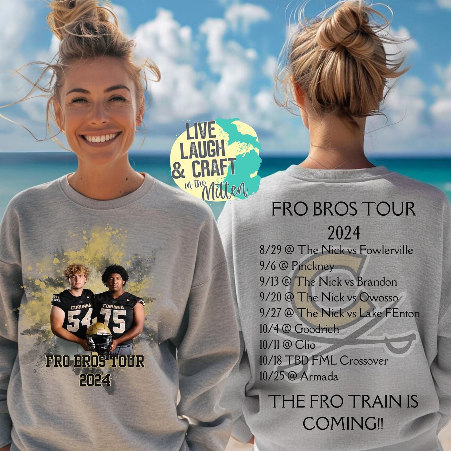 Fro Bros 2024 Tour. Front and Back Design