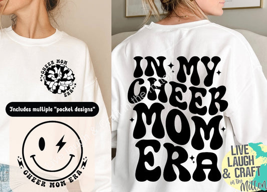 In My Cheer Mom Era **Choose Front Pocket Design