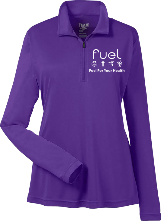 Fuel for your health Logo  Quarter Zip Purple