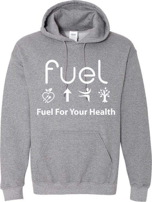 Fuel for your health Logo Heather Gray Hoodie Sweatshirt