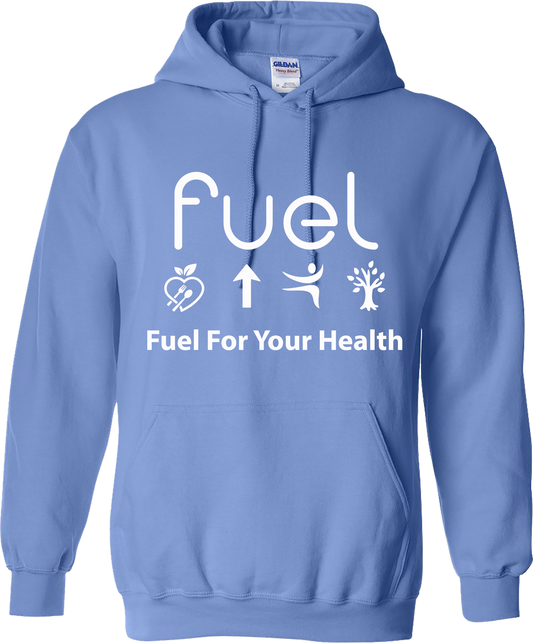 Fuel for your health Logo Light Blue Hoodie Sweatshirt