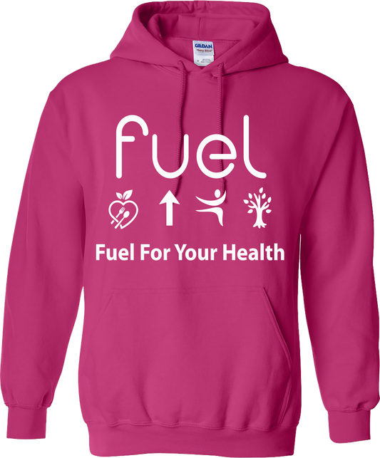 Fuel for your health Logo Pink Hoodie Sweatshirt