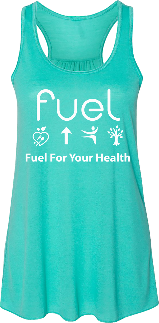 Fuel for your health Logo Teal Tank Top