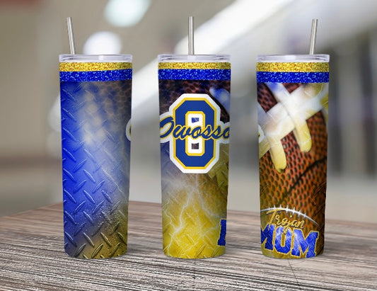 20 oz. Owosso Trojans Football Tumbler