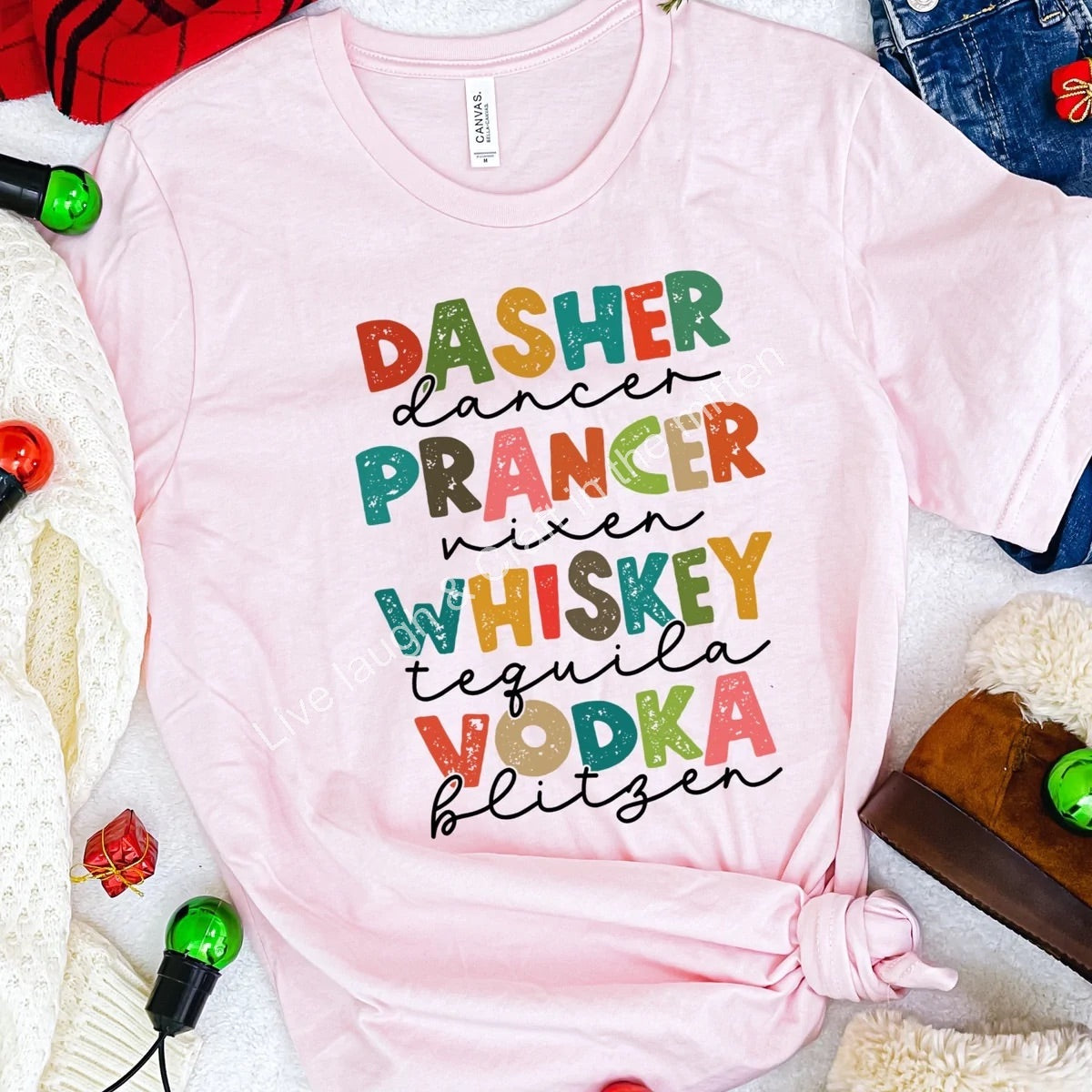 Dasher Dancer Prancer Vixen Whiskey Tequila Vodka Blitzen