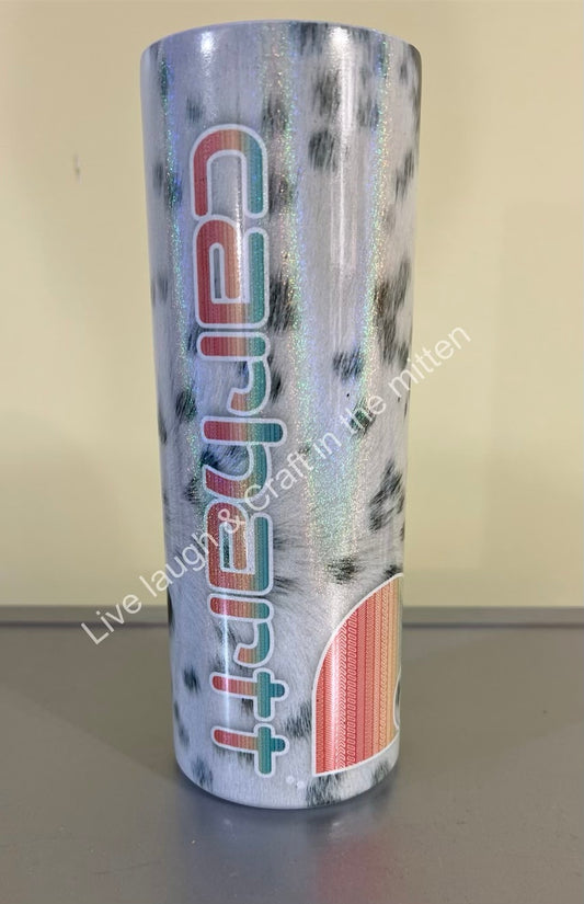 20 oz. Stainless Steel Cow print Tumbler