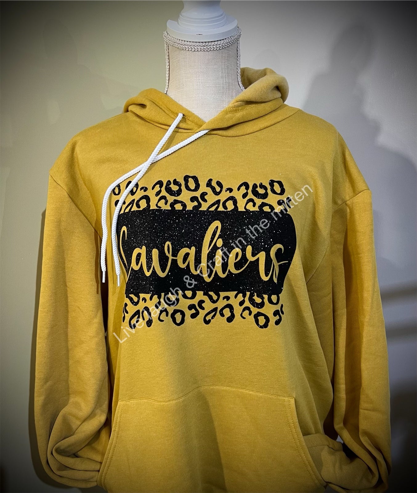 Cavaliers Glitter Leopard Design